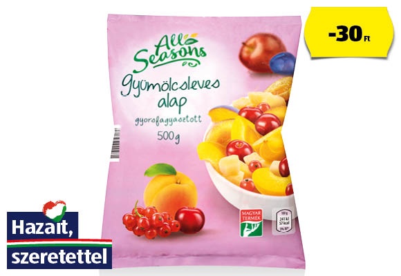 ALL SEASONS Gyümölcslevesalap, 500 g/csomag 