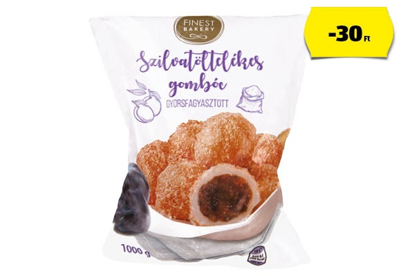 FINEST BAKERY Szilvatöltelékes gombóc, 1 kg/csomag