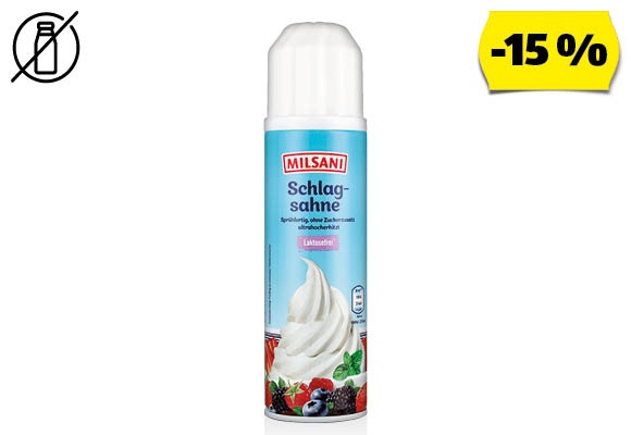 MILSANI Laktózmentes tejszínhabspray, 250 g/flakon
