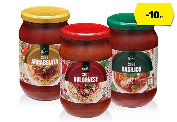 LE GUSTO Tésztaszósz, 500 g/üveg