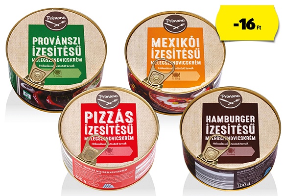 PRIMANA Melegszendvicskrém, 300 g/doboz