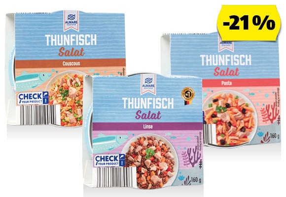 ALMARE SEAFOOD Tonhalsaláta, 160 g/doboz