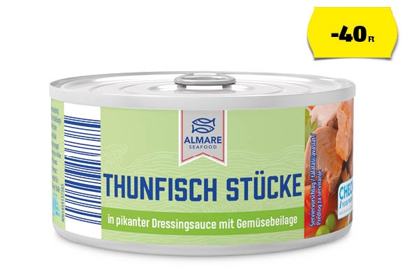 ALMARE SEAFOOD Zöldséges tonhal, 185 g/doboz