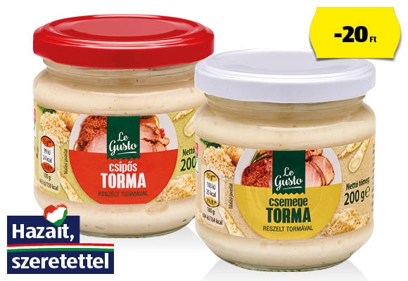 LE GUSTO Torma, 200 g/üveg
