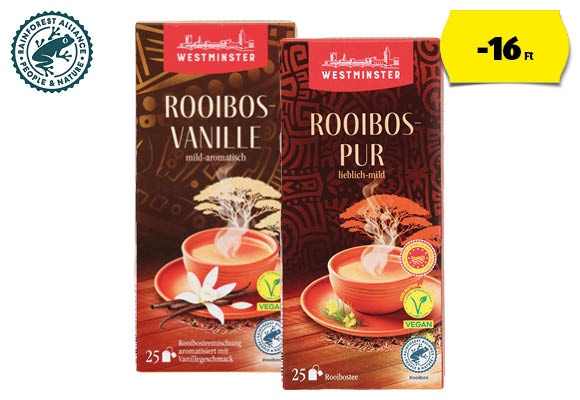 WESTMINSTER Rooibos tea, 25 x 2,8 g/doboz