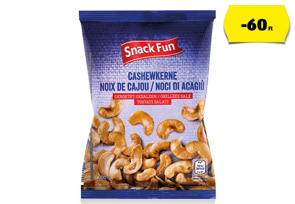 SNACK FUN Pörkölt kesudió, 200 g/csomag