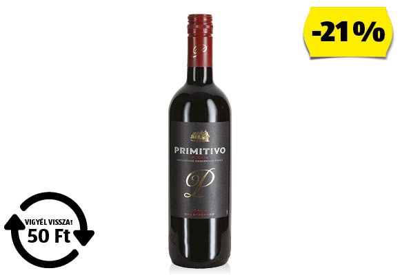 OLASZORSZÁG Primitivo Puglia, 0,75 l/üveg