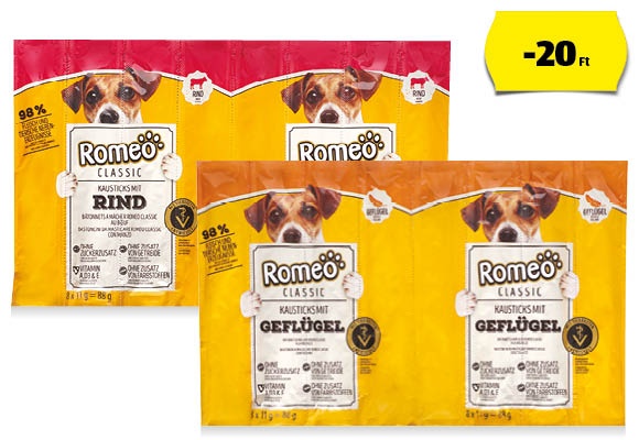 ROMEO CLASSIC Rágó rudacskák, 8 x 11 g/csomag