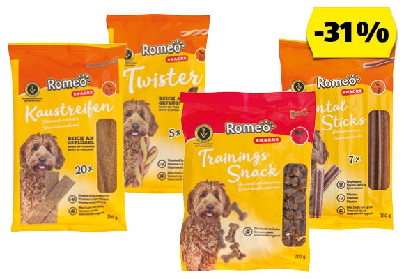 ROMEO CLASSIC Vital-snack, 200 g, 180 g vagy 100 g/csomag