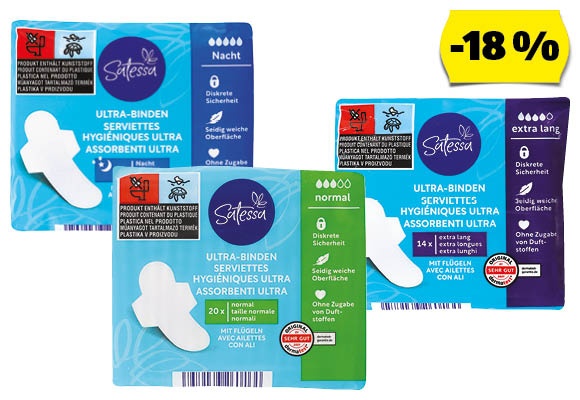 SATESSA Női betét ultra, 20, 14 vagy 12 darab/csomag 