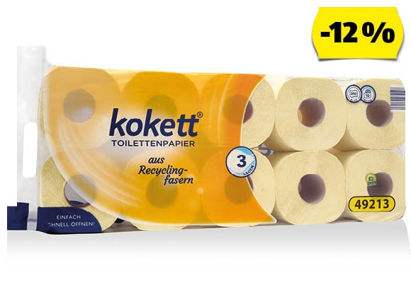 KOKETT Toalettpapír, 10 x 200 lap/csomag