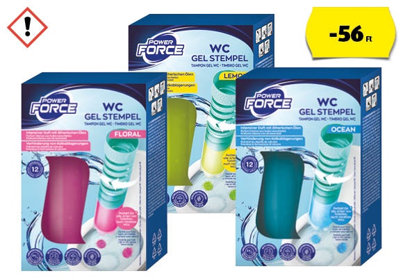 POWER FORCE WC-öblítő korong, 75 ml/doboz