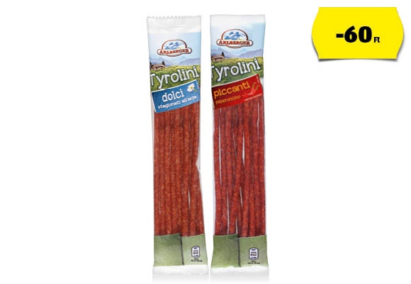 GENUSS 100% AUS ÖSTERREICH Tiroli kolbász, 90 g/csomag