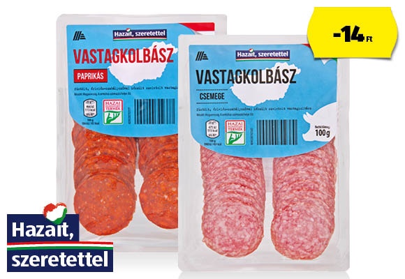 Vastagkolbász, 100 g/csomag