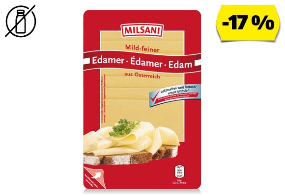 MILSANI Edámi sajt, 250 g/csomag