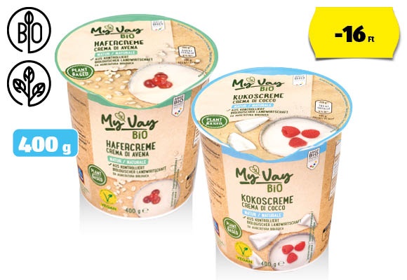 MYVAY Bio növényi krém, 400 g/pohár