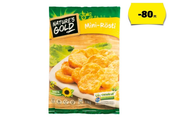 NATURE’S GOLD Röszti, 1 kg vagy 600 g/csomag