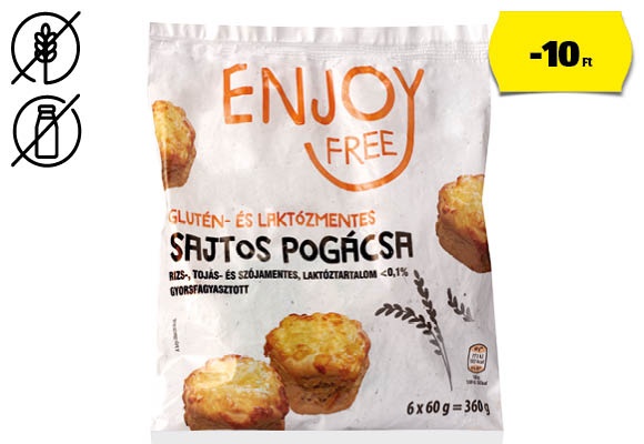 ENJOY FREE Gluténmentes pékáru, 6 x 60 g/csomag