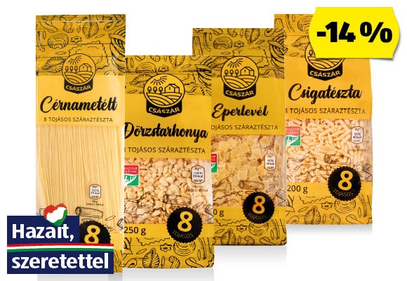 CSÁSZÁR Tészta, 250 g vagy 200 g/csomag
