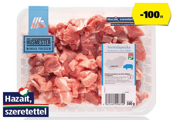 HÚSMESTER Friss sertés gulyáshús, 500 g/tálca