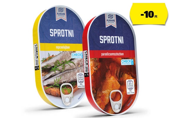 ALMARE SEAFOOD Sprotni, 170 g vagy 170 g (97 g)/doboz