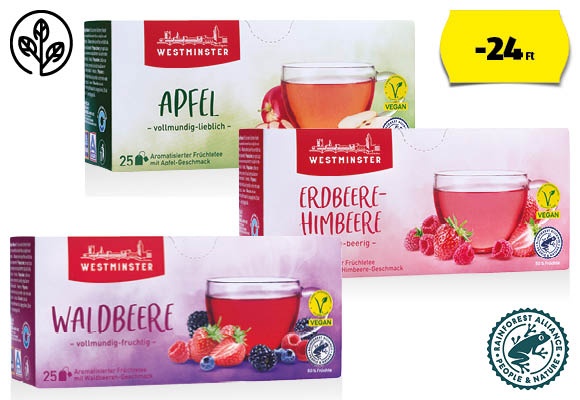 WESTMINSTER Gyümölcstea, 25 filter/doboz