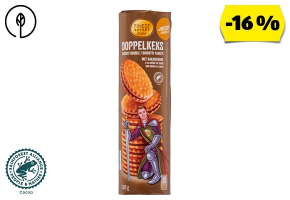 FINEST BAKERY Töltött keksz, 500 g/csomag 