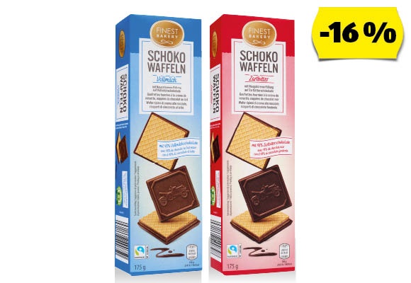 FINEST BAKERY Csokoládés ostya, 175 g/doboz