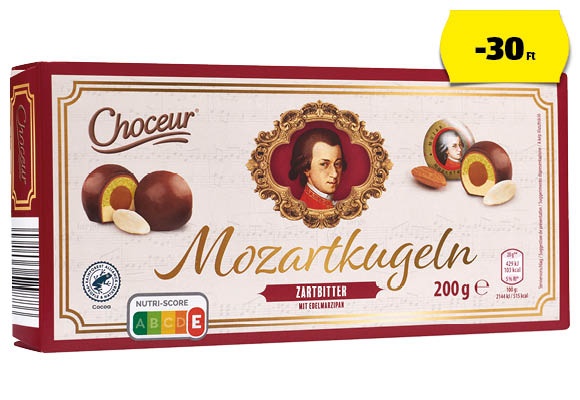 CHOCEUR Mozart-golyó, 200 g/doboz