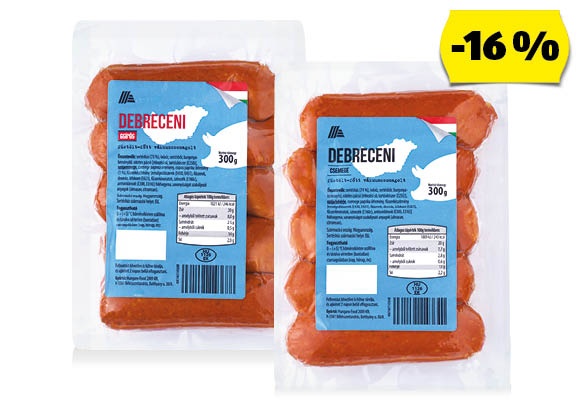 Debreceni, 300 g/csomag