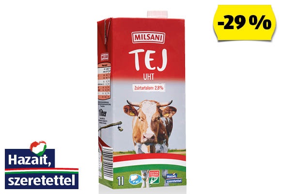MILSANI UHT tej, 1 l/doboz