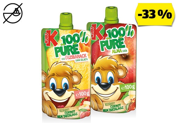 KUBU Gyümölcspüré, 100 g/tubus