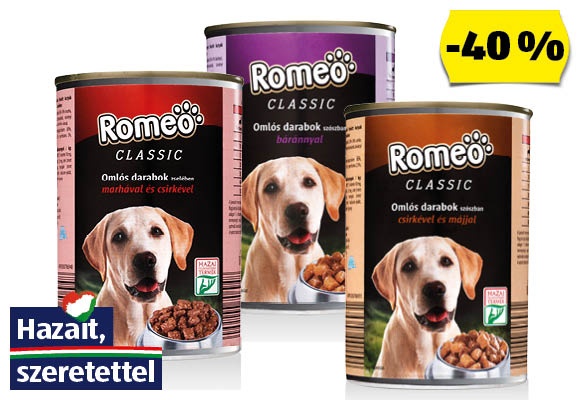 ROMEO Kutyaeledel, 415 g/doboz