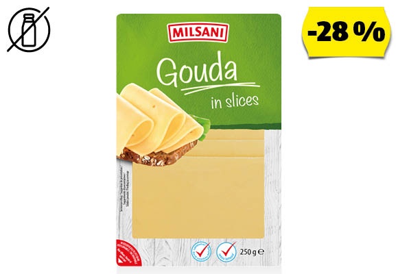 MILSANI Gouda sajt, 250 g/csomag