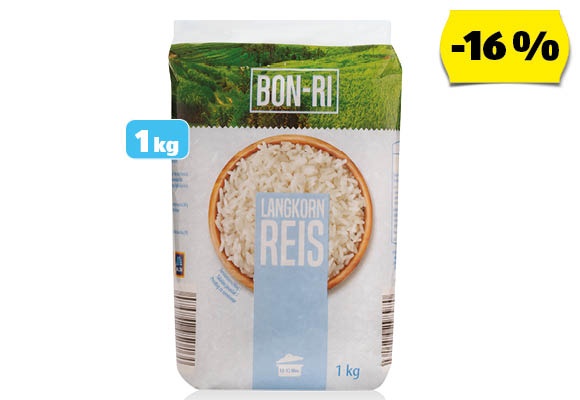 BON-RI Hosszú szemű rizs, 1 kg/csomag