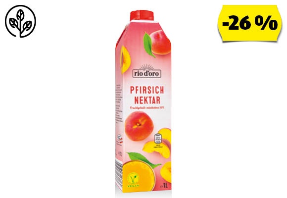 RIO D´ORO Őszibaracknektár, 1 l/doboz