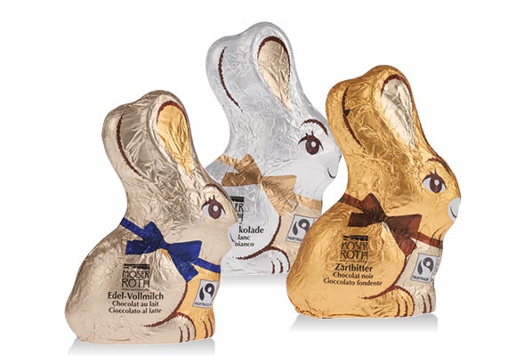 MOSER ROTH Húsvéti csokoládényúl, 150 g/darab