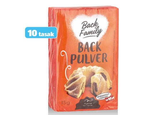 BACK FAMILY Sütőpor, 10 x 15 g/csomag