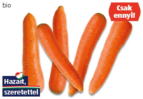 BIO NATURA Bio sárgarépa, 1 kg/csomag