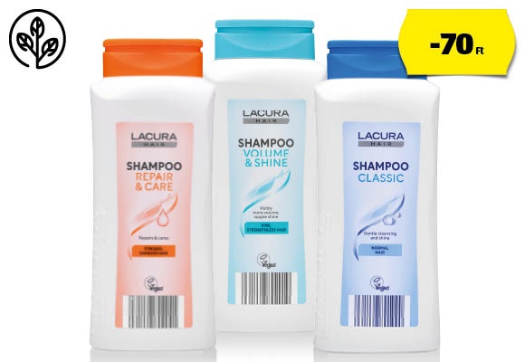 LACURA Hajsampon, 500 ml/flakon