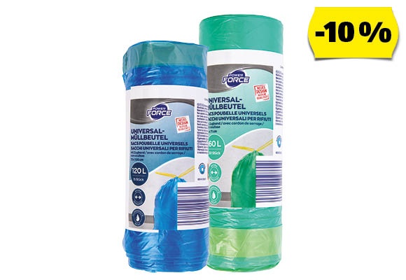 POWER FORCE Szemeteszsák, 30 vagy 15 darab/csomag