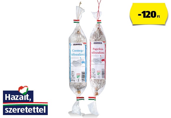 Téliszalámi, 400 g/darab
