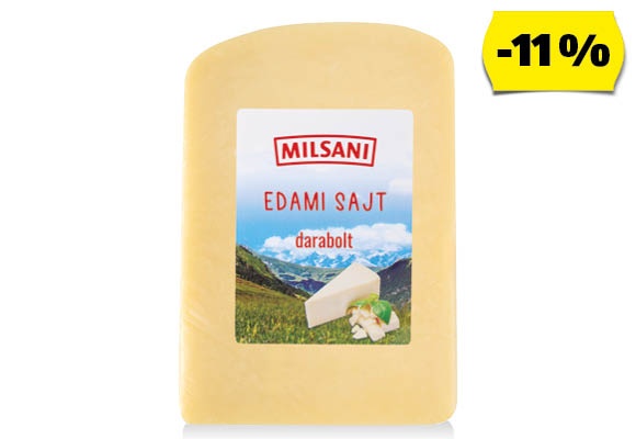 MILSANI Darabolt edámi sajt, 350 g/darab
