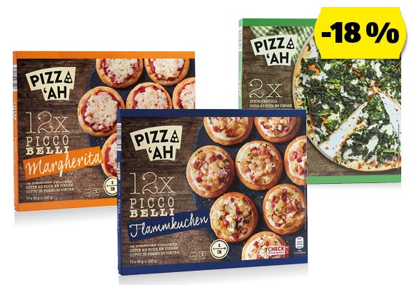 PIZZ‘AH Picco Belli mini pizza, 12 x 30 g/doboz