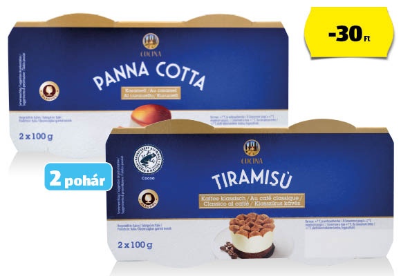 CUCINA Olasz desszert, 2 x 100 g/csomag