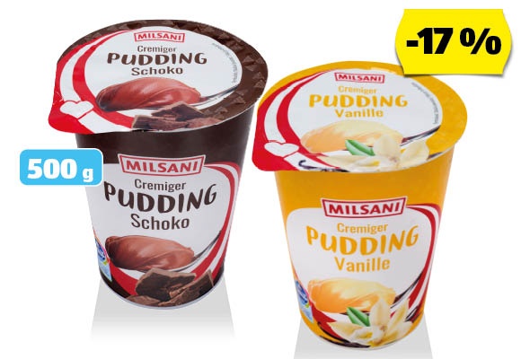 MILSANI Puding, 500 g/pohár