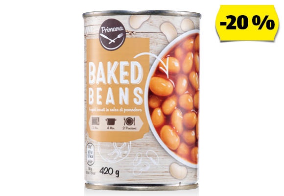 PRIMANA Baked beans, 420 g/doboz