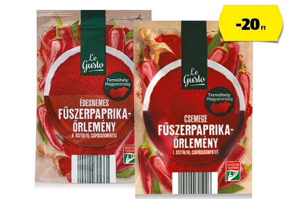 LE GUSTO Fűszerpaprika-őrlemény, 100 g/csomag