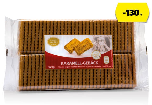 FINEST BAKERY Karamellás sütemény, 400 g/csomag