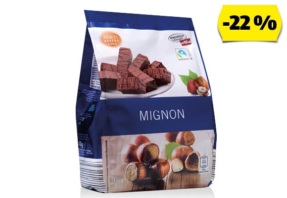 FINEST BAKERY Csokoládés ostyaszelet, 400 g/csomag